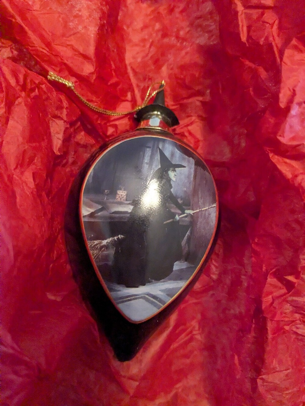 Wizard of Oz Teardrop Liquid filled Glass Holiday Ornament Set - Green - Picture 3 of 6